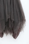 Marc Le Bihan Layered Silk Colorblock Skirt Six-layer Gauze 2592 Series MLB-2592-QINGTONG BRONZE